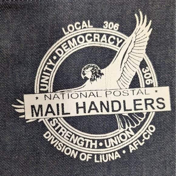 Postal Denim Apron With Pockets Postal Worker Union Made In USA Adult One Size - Picture 2 of 7